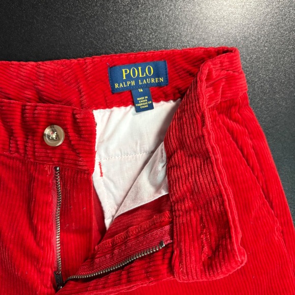 Polo Ralph Lauren Other - Polo‎ Ralph Lauren corduroy pants boys size 14 red Christmas festive